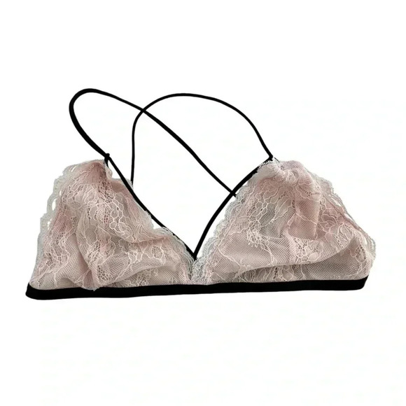 LA Heart PacSun Beige Light Pink Bralette Size Medium Bra intimate - Picture 2 of 8